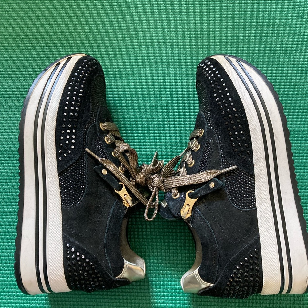 Nero Giardini Black Platform Sneakers